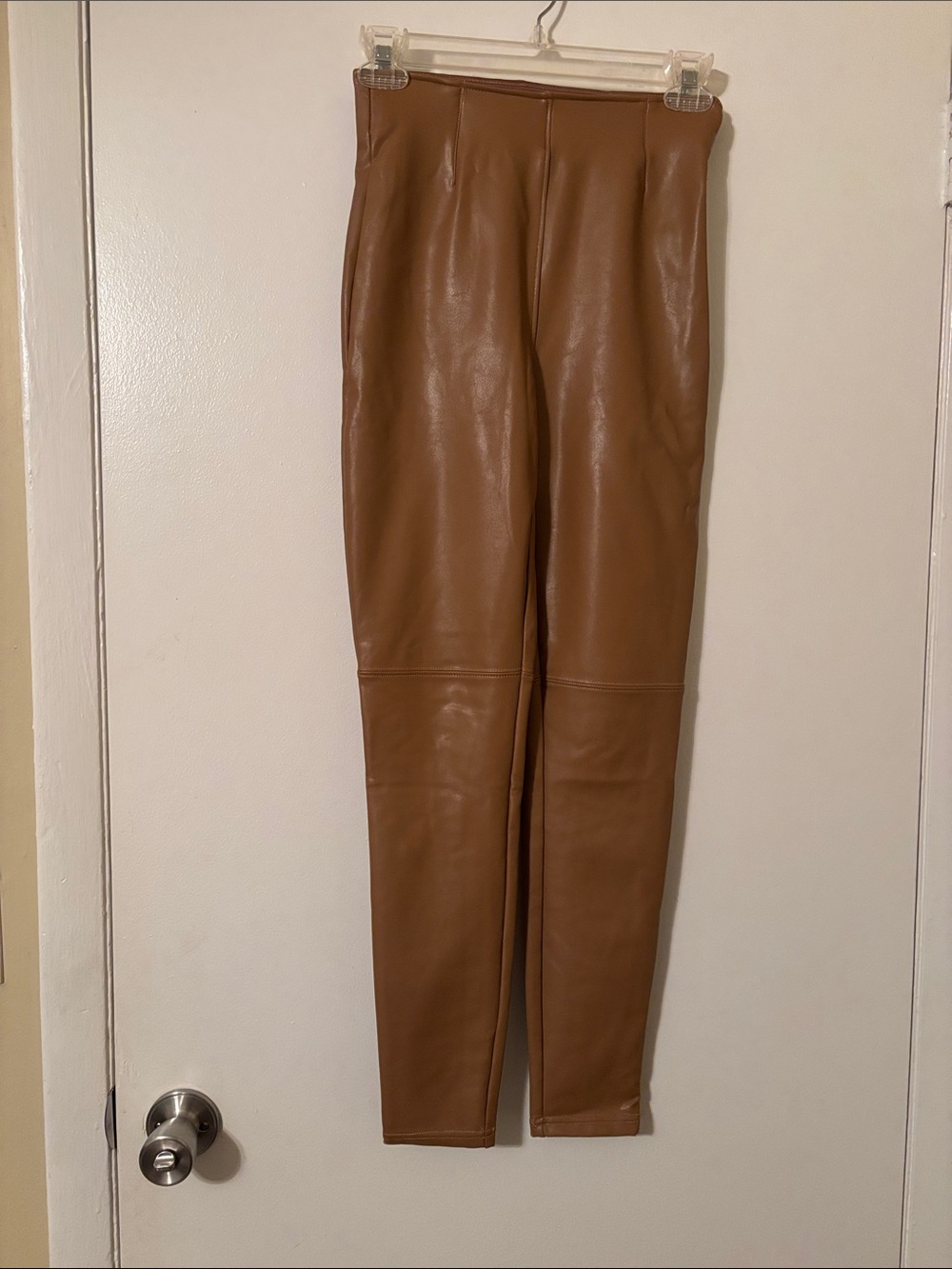 Abercrombie & Fitch Brown Vegan Leather Skinny Pants